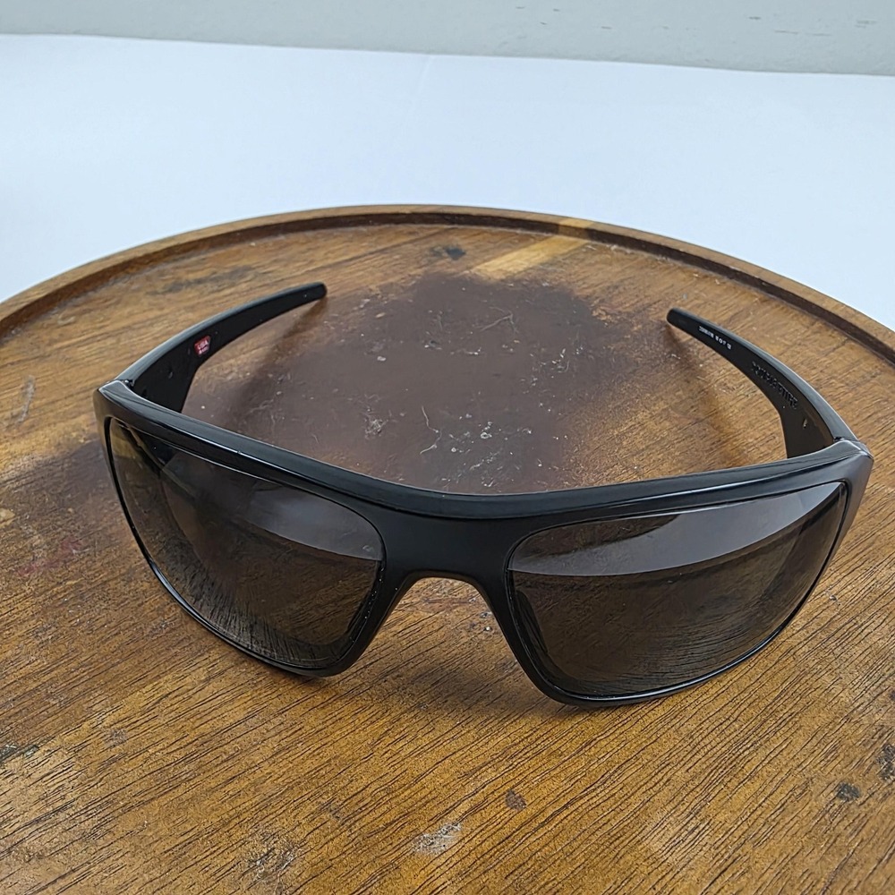 Oakley Double Edge Sunglasses Mens 66-17-128 Black Gray Wrap USA OO9380-0166
